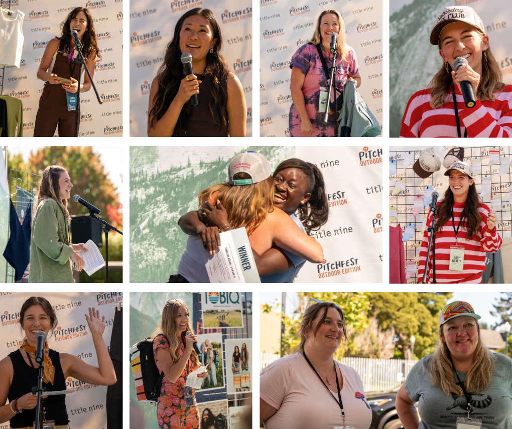 pitchfest finalists at the microphone